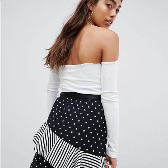 Missguided Bardot Crop Top size 2 - Picture 2 of 5